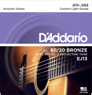 D'Addario EJ13 .011 akusztikus gitár húrszett